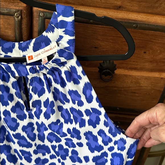 Jude Connally Vibrant Blue and White Leopard Patterned Dress • MeeeWOW • NWOT - Picture 6 of 9
